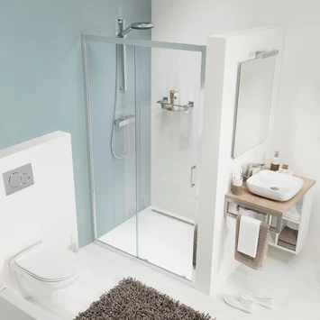 Sealskin Schuifdeur Voor Nis Compact 140x195 Cm Chroom 1 Sealskin Schuifdeur Voor Nis Compact 140x195 Cm Chroom