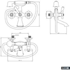 Handson Badkraan Louise Met Handdouche Chroom 15 Cm -Badkamer Winkel 123 467