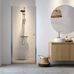 Sealskin Douchedeur Nis Hooked 90x200cm Hoogglans Aluminium