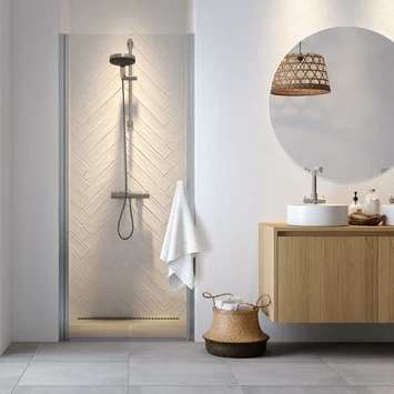 Sealskin Douchedeur Nis Hooked 90x200cm Hoogglans Aluminium 2 Sealskin Douchedeur Nis Hooked 90x200cm Hoogglans Aluminium - Afbeelding 2