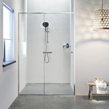 SEALSKIN Schuifdeur Voor Nis Contour RVS 120x200cm 1 SEALSKIN Schuifdeur Voor Nis Contour RVS 120x200cm