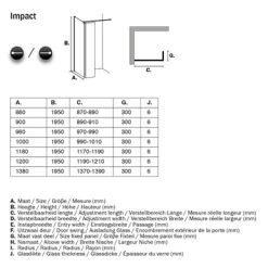 Sealskin Inloopdouche Impact A1 138x30x195 Cm Chroom -Badkamer Winkel 123 4814
