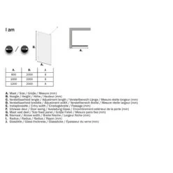 Sealskin Inloopdouche A3 I AM 200x100 Cm RVS -Badkamer Winkel 123 4838