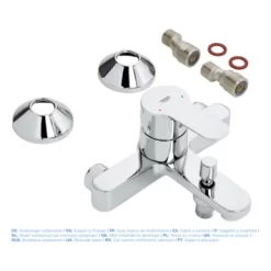 Grohe Badkraan Start Edge Chroom 15 Cm -Badkamer Winkel 123 488