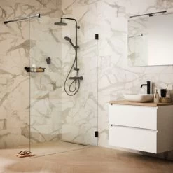 Sealskin Inloopdouche I AM A3 100x200 Cm Zwart -Badkamer Winkel 123 4888