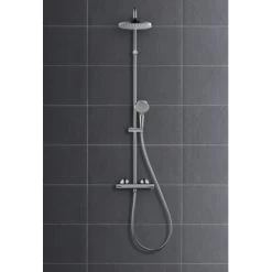 Hansgrohe Douchesysteem Vernis Blend 200 Met Thermostaatkraan Mat Zwart -Badkamer Winkel 123 4996