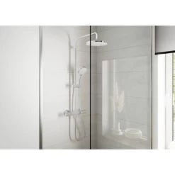Hansgrohe Douchesysteem Vernis Blend 200 Met Thermostaatkraan Mat Zwart -Badkamer Winkel 123 4998