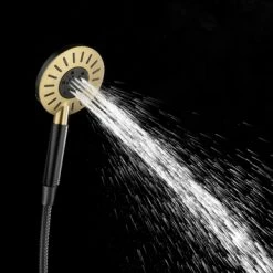 Tiger Regendoucheset Akcent Zwart/messing Incl Kraan En Handdouche Met 3 Straalstanden 11 Tiger Regendoucheset Akcent Zwart/messing Incl Kraan En Handdouche Met 3 Straalstanden -Badkamer Winkel 123 5007