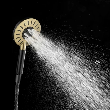 Tiger Regendoucheset Akcent Zwart/messing Incl Kraan En Handdouche Met 3 Straalstanden 6 Tiger Regendoucheset Akcent Zwart/messing Incl Kraan En Handdouche Met 3 Straalstanden - Afbeelding 6