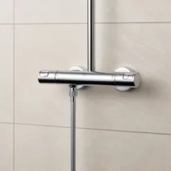 Grohe Douchesysteem Vitalio Start 250 Vierkant Met Thermostaatkraan QuickFix Chroom -Badkamer Winkel 123 5058