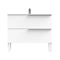 Tiger Badmeubelset Pocket 100 Cm Met 2 Lades Wit Incl. Looppoten -Badkamer Winkel 123 51