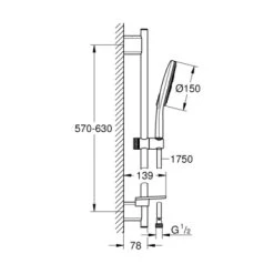 Grohe Doucheset Vitalio Smartactive 150/3 -Badkamer Winkel 123 5113