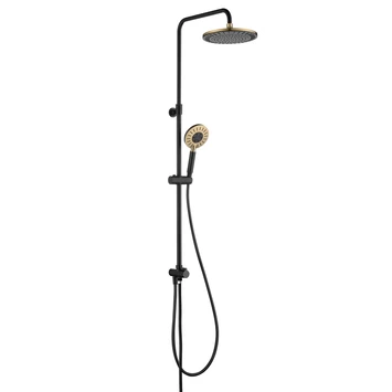 Tiger Regendoucheset Akcent Zwart Messing 1 Tiger Regendoucheset Akcent Zwart Messing