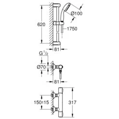 Grohe Precision Flow Douchethermostaat Incl. Doucheset -Badkamer Winkel 123 5226