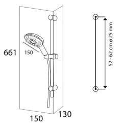Tiger Doucheset Splash Termini Met Glijstang 6 Douchestanden -Badkamer Winkel 123 5241