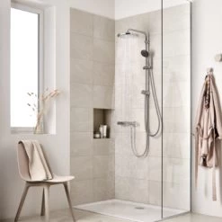 Grohe Douchesysteem Vitalio Start 250 Rond Met Omstelling Chroom -Badkamer Winkel 123 5256