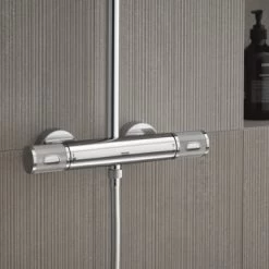 Grohe Douchesysteem Vitalio Joy 260 Cooltouch Met Thermostaatkraan Quickfix Chroom -Badkamer Winkel 123 5273