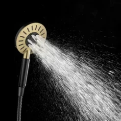 Tiger Doucheset Akcent 3 Straalstanden Zwart/messing -Badkamer Winkel 123 5317