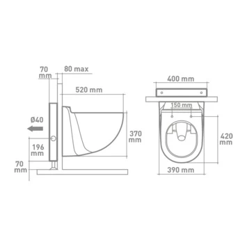 Van Marcke Wandcloset Met Vermaler 2 Van Marcke Wandcloset Met Vermaler - Afbeelding 2