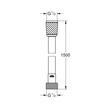 Grohe Doucheslang VitalioFlex Zilver 150 Cm 2 Grohe Doucheslang VitalioFlex Zilver 150 Cm - Afbeelding 2
