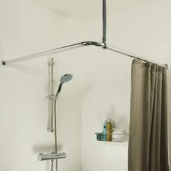 Sealskin Plafondsteun Seallux Voor Douchegordijnstang Chroom 60 Cm 6 Sealskin Plafondsteun Seallux Voor Douchegordijnstang Chroom 60 Cm -Badkamer Winkel 123 5423