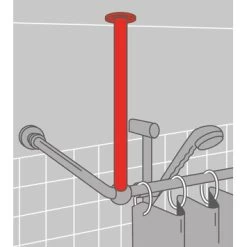 Sealskin Plafondsteun Seallux Voor Douchegordijnstang Chroom 60 Cm 7 Sealskin Plafondsteun Seallux Voor Douchegordijnstang Chroom 60 Cm -Badkamer Winkel 123 5424
