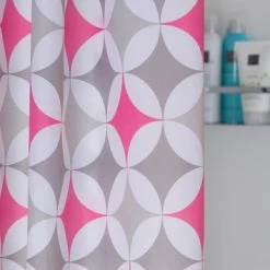 Sealskin Douchegordijn Diamonds 180x200 Cm Roze -Badkamer Winkel 123 5455