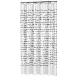 Sealskin Douchegordijn Sayings Wit PVC 200x180 Cm -Badkamer Winkel 123 5465