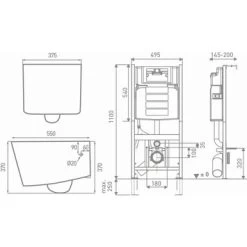 Geberit Inbouwreservoir UP100 Pureflow Met Wandcloset Zonder Spoelrand -Badkamer Winkel 123 550