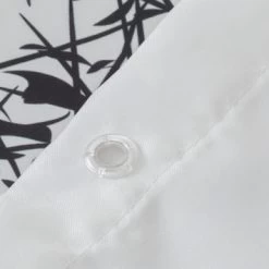 Sealskin Douchegordijn Flow 180x200cm Zwart/wit -Badkamer Winkel 123 5514