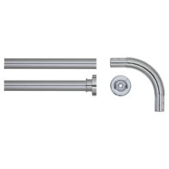 Sealskin Douchegordijnstang Seallux Hoekstang Chroom 90x90 Cm