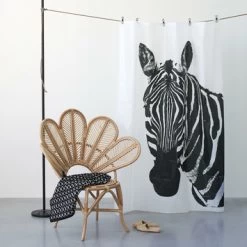 Sealskin Douchegordijn Zebra 180x200cm Zwart/wit -Badkamer Winkel 123 5555