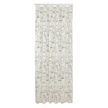 Sealskin Douchegordijn Mind 180x200cm Zwart/wit 1 Sealskin Douchegordijn Mind 180x200cm Zwart/wit