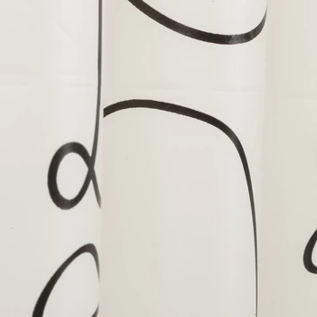 Sealskin Douchegordijn Mind 180x200cm Zwart/wit 4 Sealskin Douchegordijn Mind 180x200cm Zwart/wit - Afbeelding 4