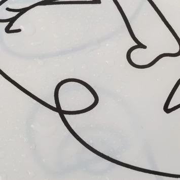 Sealskin Douchegordijn Mind 180x200cm Zwart/wit 5 Sealskin Douchegordijn Mind 180x200cm Zwart/wit - Afbeelding 5