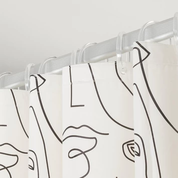 Sealskin Douchegordijn Mind 180x200cm Zwart/wit 9 Sealskin Douchegordijn Mind 180x200cm Zwart/wit - Afbeelding 9