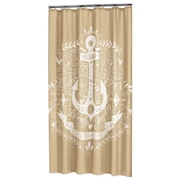 Sealskin Douchegordijn Anchor Polyester 180x200 Cm Zand 1 Sealskin Douchegordijn Anchor Polyester 180x200 Cm Zand
