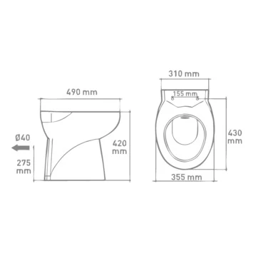 Van Marcke Staand Toilet Met Vermaler 2 Van Marcke Staand Toilet Met Vermaler - Afbeelding 2