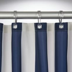 Sealskin Douchegordijn Linje Blauw 200x180 Cm -Badkamer Winkel 123 5711