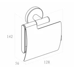 Marho Toiletrolhouder Luxor Met Klep Brons Koper -Badkamer Winkel 123 5771