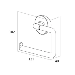 Tiger Toiletrolhouder Cooper Zonder Klep -Badkamer Winkel 123 5825