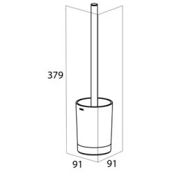 TIGER WC-BORSTELHOUDER TUNE VRIJSTAAND ZWART -Badkamer Winkel 123 5849