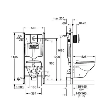 Grohe Inbouwreservoir Lecico Geo Met Randloos Wandcloset 2 Grohe Inbouwreservoir Lecico Geo Met Randloos Wandcloset - Afbeelding 2