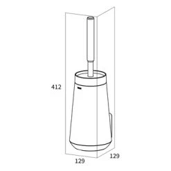 Tiger Toiletborstelhouder TESS Met Swoop Borstel Flexibel Wit/ Lichtgrijs -Badkamer Winkel 123 5930