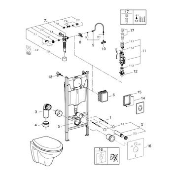 Grohe Inbouwreservoir Lecico Geo Met Randloos Wandcloset 3 Grohe Inbouwreservoir Lecico Geo Met Randloos Wandcloset - Afbeelding 3