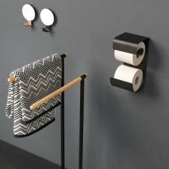 Sealskin WC-rolhouder Brix Metaal Zwart -Badkamer Winkel 123 6005