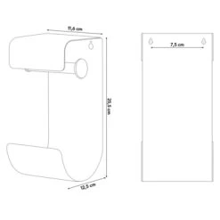 Sealskin WC-rolhouder Brix Metaal Zwart -Badkamer Winkel 123 6008