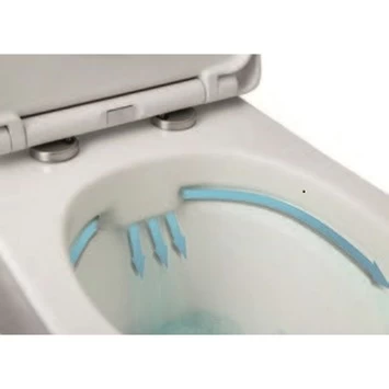 Lafiness Staand Toilet Zonder Spoelrand Wit 3 Lafiness Staand Toilet Zonder Spoelrand Wit - Afbeelding 3