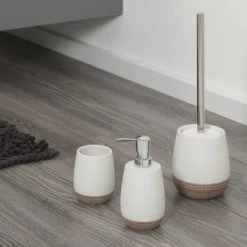 Sealskin Toiletborstel Met Houder Braid Wit -Badkamer Winkel 123 6067