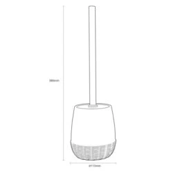 Sealskin Toiletborstel Met Houder Braid Wit -Badkamer Winkel 123 6069